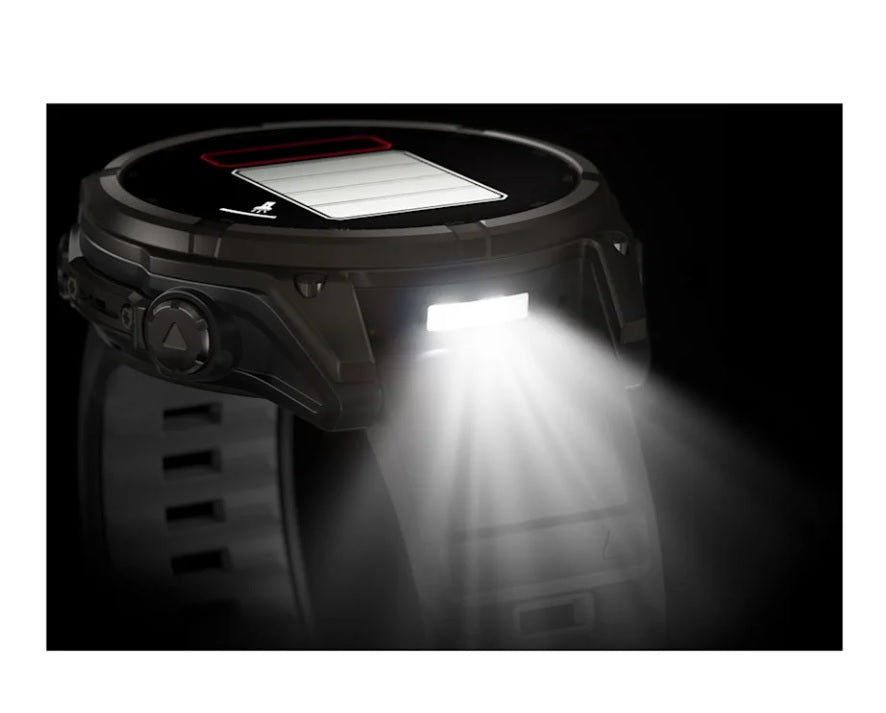 Garmin fenix 8 GPS Watch 47 mm, Solar, Sapphire, Carbon Gray DLC Titanium with Black/Pebble Gray Silicone