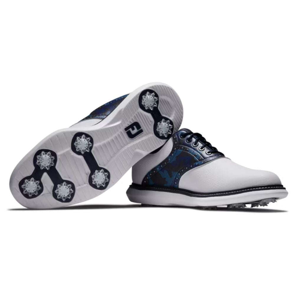 FootJoy FJ Traditions Golf Shoes White/Navy/Camo 57945 (Previous Season Style)