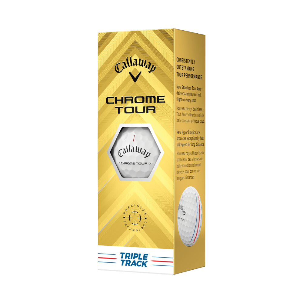 Callaway Chrome Tour Triple Track 24 White Golf Balls - 2 Dozen Pack