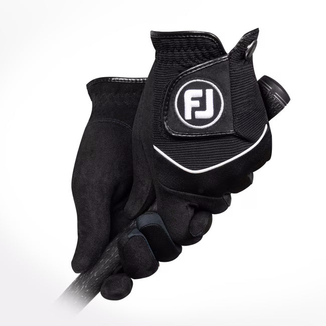 FootJoy RainGrip Black Golf Gloves (1 Pair)