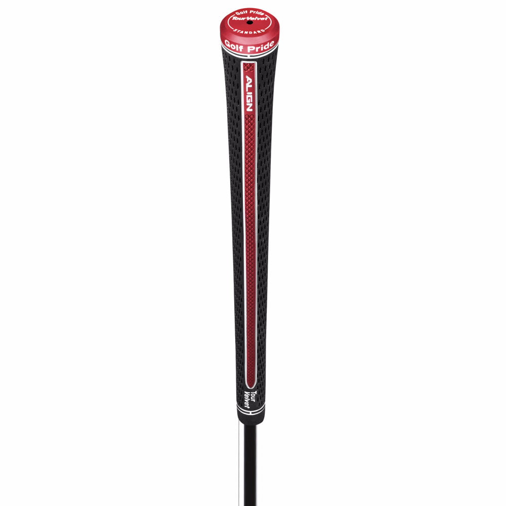Golf Pride Tour Velvet Align Midsize Golf Grip Red/Black