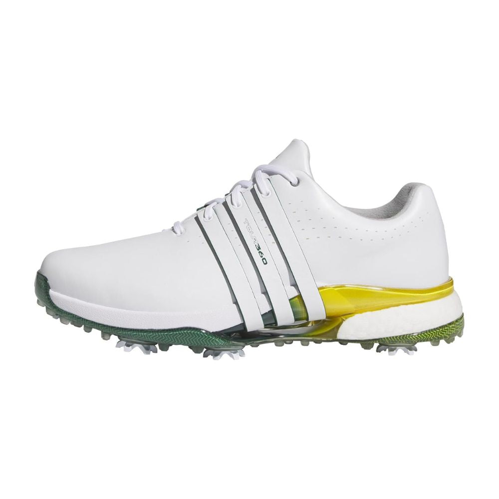 Adidas Men's Tour360 24 Golf Shoes - White/Green/Yellow