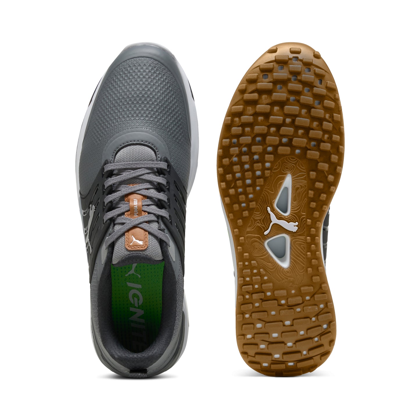 Puma Men's Ignite Elevate 2 Spikeless Golf Shoes - Slate Sky/Puma Black/Green Glare