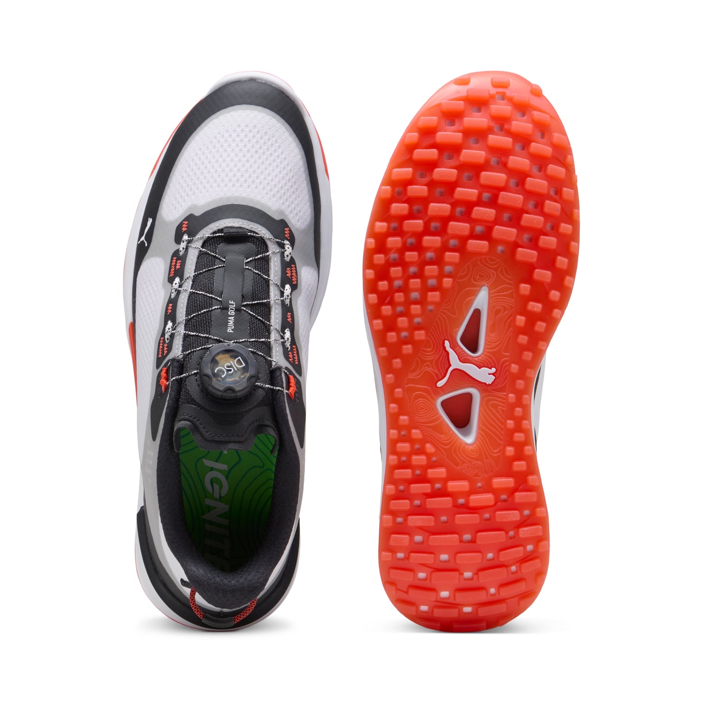 Puma Men's Ignite Elevate 2 Disc Spikeless Golf Shoes - Puma White/Puma Black