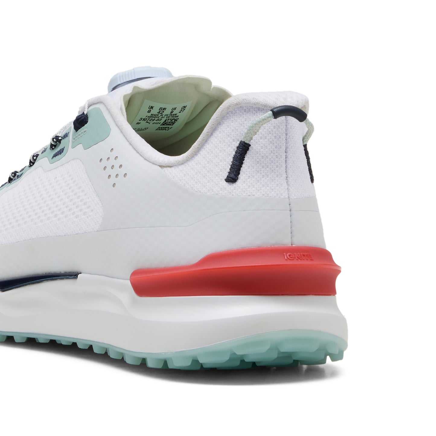 Puma Men's Ignite Elevate 2 Disc Spikeless Golf Shoes - Puma White/Modern Mint