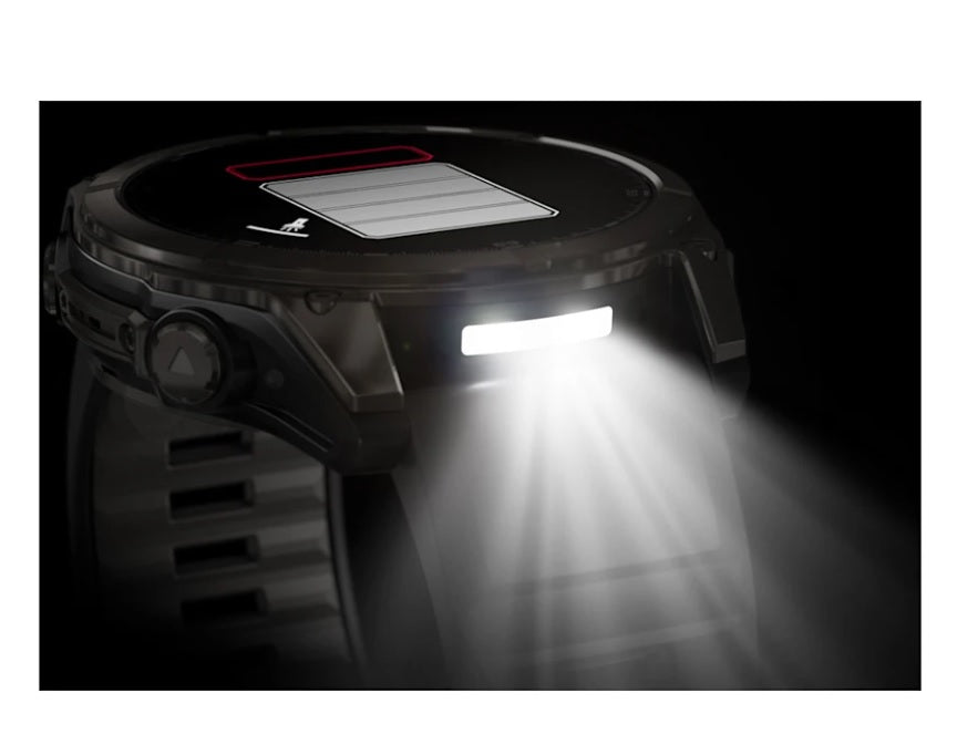 Garmin fenix 8 GPS Watch 51 mm  Sapphire, Carbon Gray DLC Titanium with Black/Pebble Gray Silicone