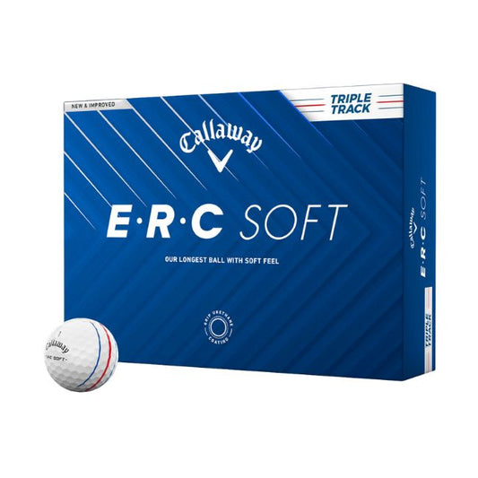Callaway 2025 ERC Soft Triple Track Golf Balls White - 1 Dozen