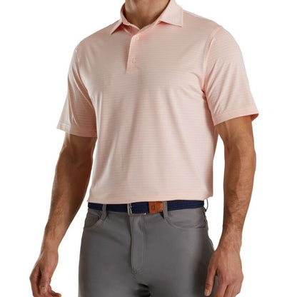 Footjoy Lisle Classic Pencil Stripe Self Collar Polo