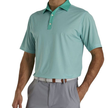 Footjoy Stretch Lisle Mini Check Print Polo