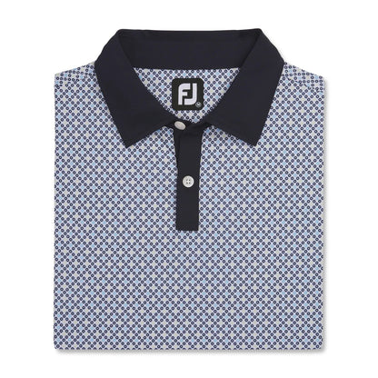 Footjoy Lisle Circle Print Self Collar Polo 2023