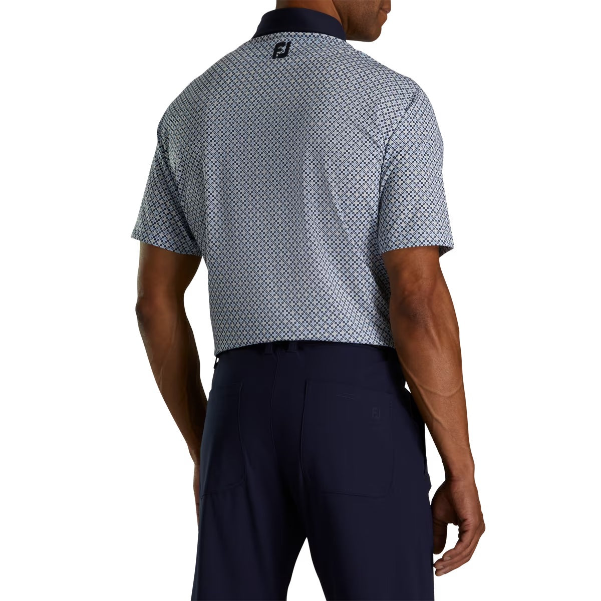 Footjoy Lisle Circle Print Self Collar Polo 2023
