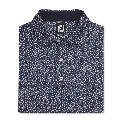 Footjoy Lisle Tossed Tulips Self Collar Polo 2023