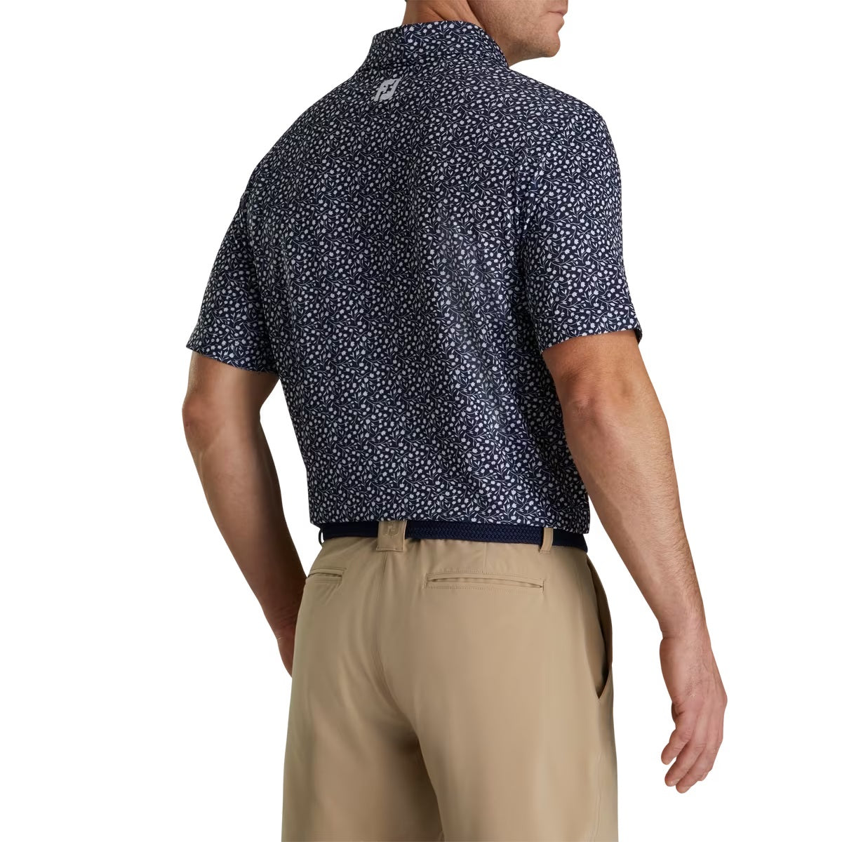 Footjoy Lisle Tossed Tulips Self Collar Polo 2023