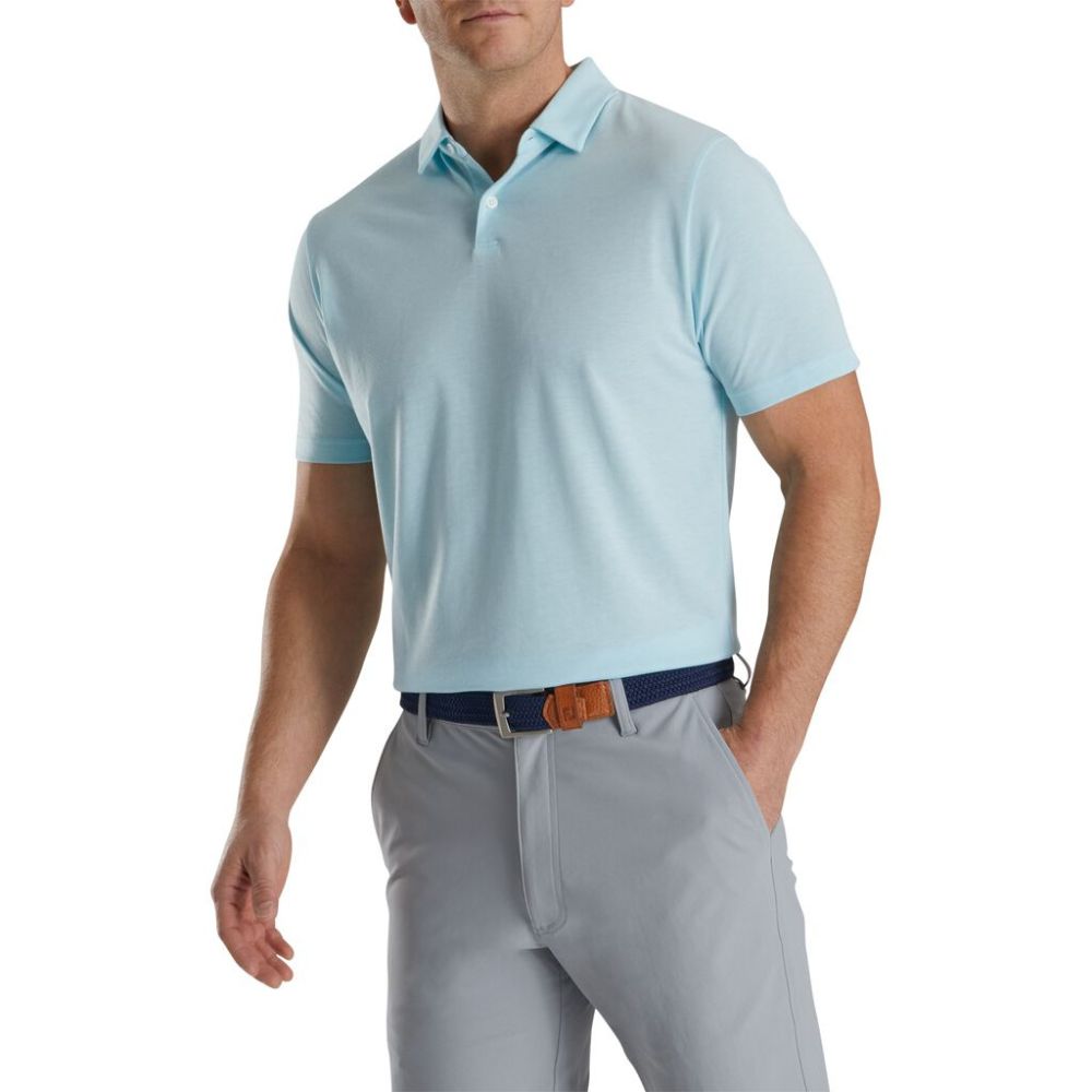 Footjoy Men's Athletic Fit Solid Jersey Golf Polo (Previous Season Style)