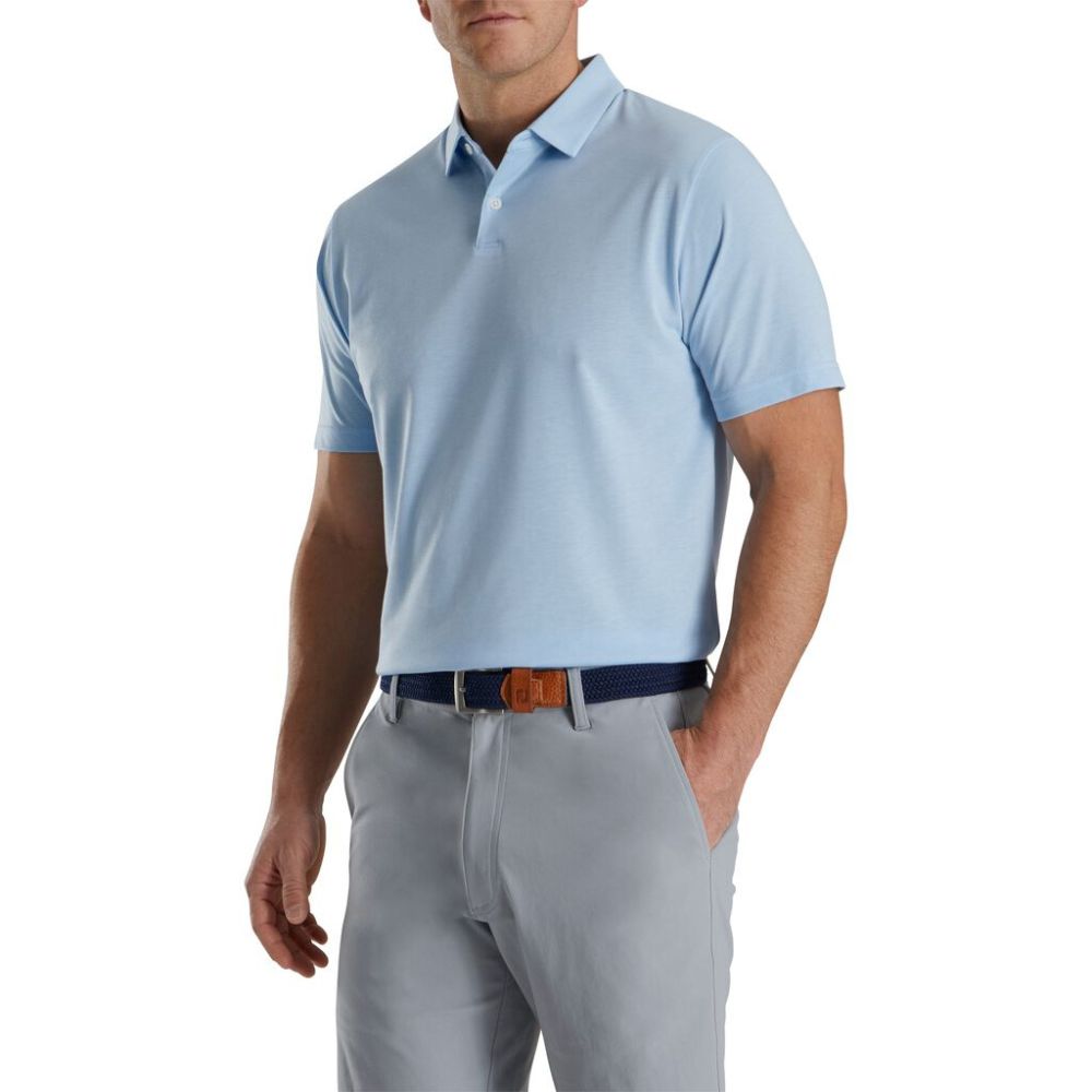 Footjoy Men's Athletic Fit Solid Jersey Golf Polo (Previous Season Style)