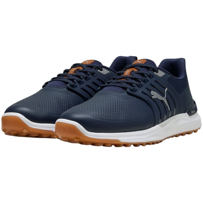 Puma Men's Ignite Elevate 2 Spikeless Golf Shoes - Deep Navy/Puma Silver/Gum
