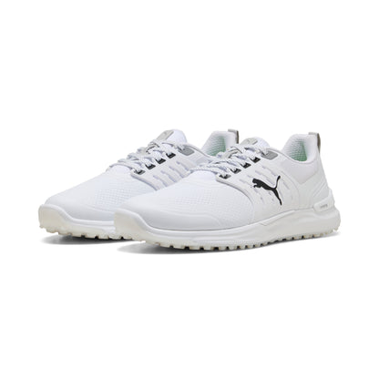 Puma Men's Ignite Elevate 2 Spikeless Golf Shoes - Puma White/Puma Black/Puma Silver