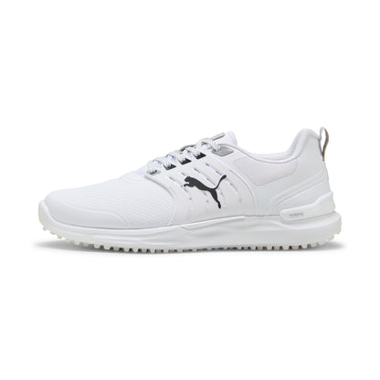 Puma Men's Ignite Elevate 2 Spikeless Golf Shoes - Puma White/Puma Black/Puma Silver