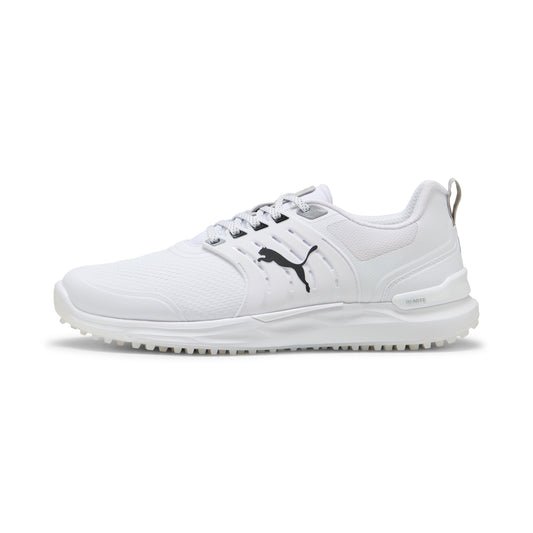 Puma Men's Ignite Elevate 2 Spikeless Golf Shoes - Puma White/Puma Black/Puma Silver