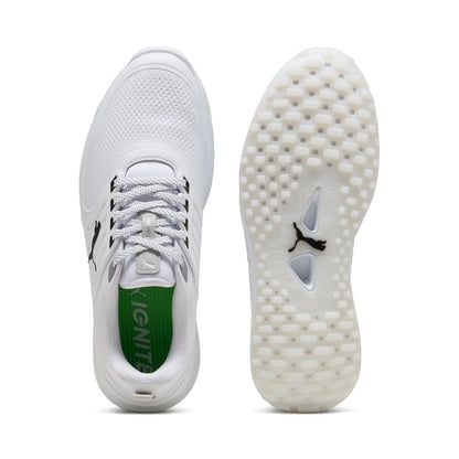 Puma Men's Ignite Elevate 2 Spikeless Golf Shoes - Puma White/Puma Black/Puma Silver