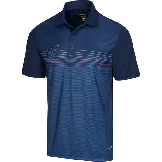Greg Norman Men's ML75 Microlux Fin Print Polo