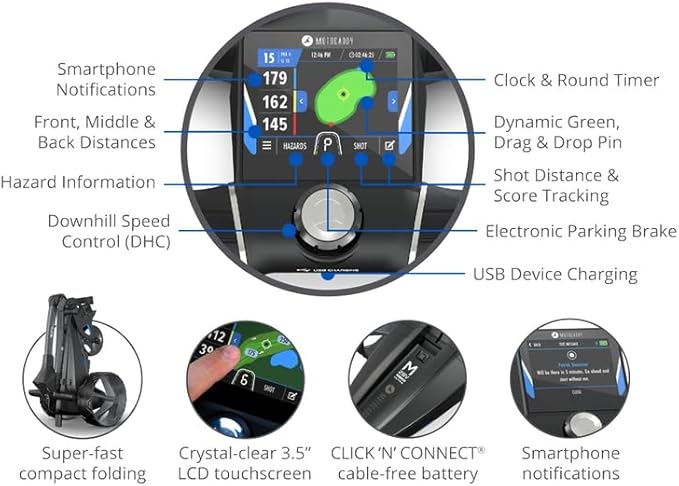 Motocaddy Electric Golf Push Cart - M5 GPS DHC (2024)