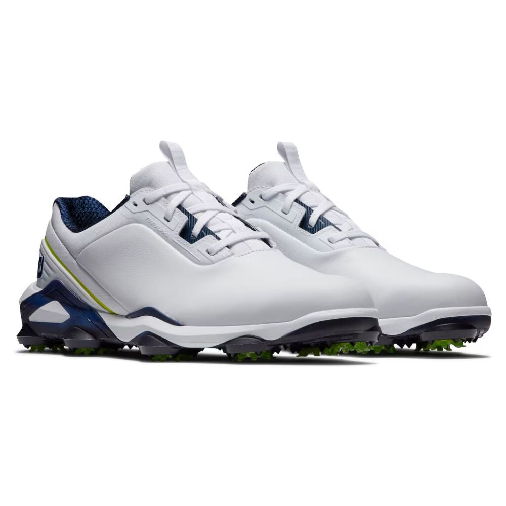 FootJoy Men's Tour Alpha Cleated Laced Golf Shoe (Previous Season) - White/Navy/Lime