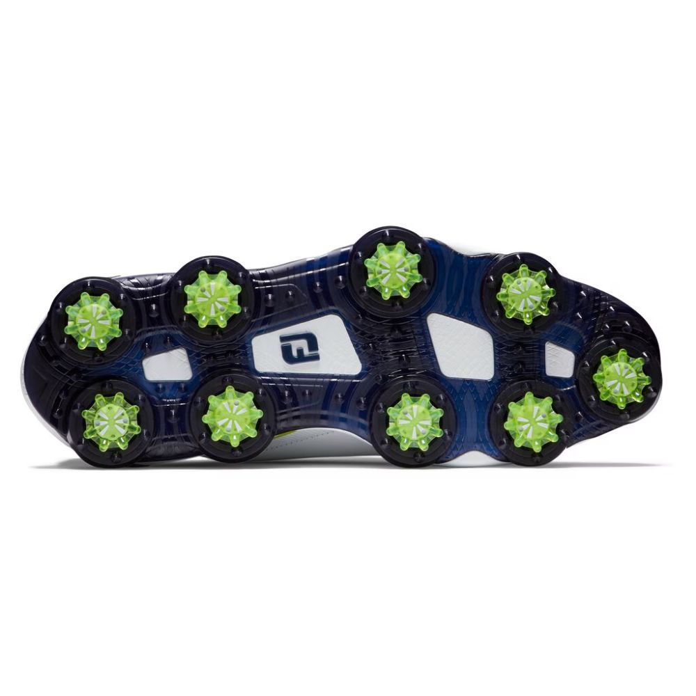 FootJoy Men's Tour Alpha Cleated Laced Golf Shoe (Previous Season) - White/Navy/Lime