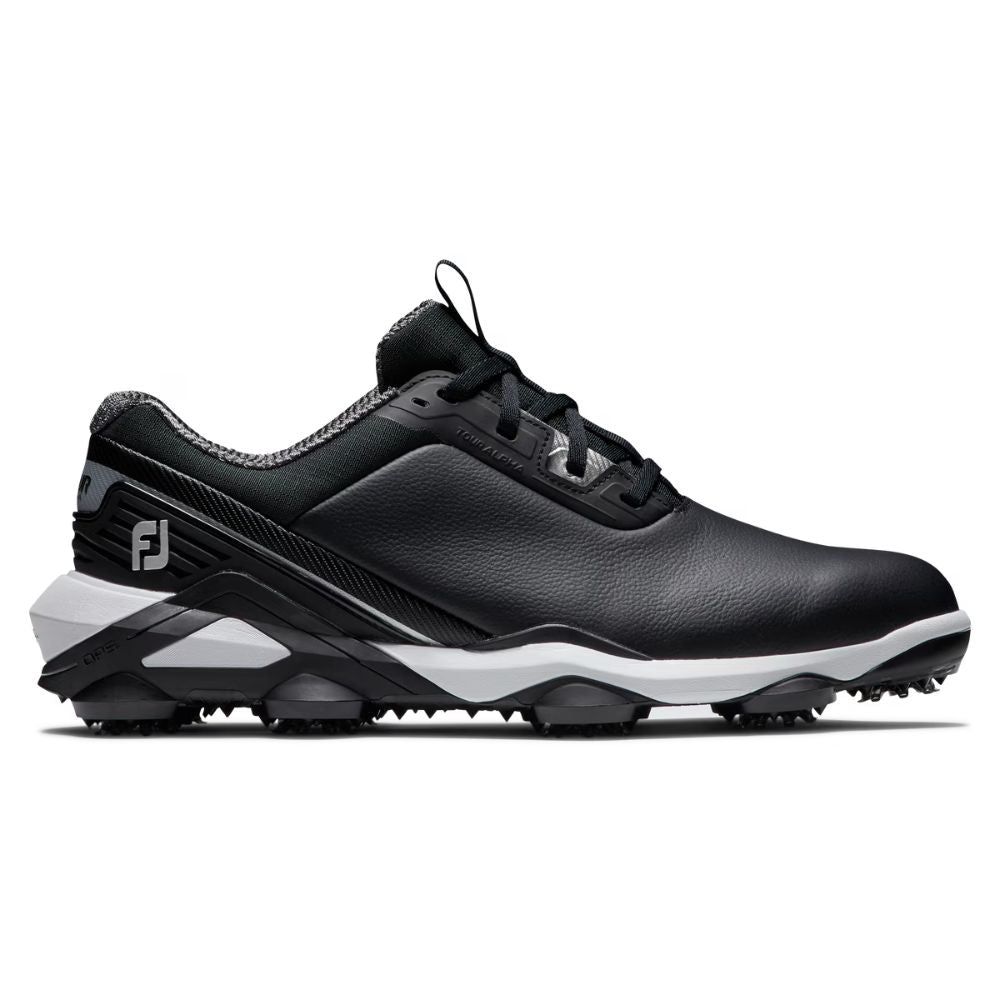 FootJoy Men's Tour Alpha Cleated Laced Golf Shoe (Previous Season) - Black/White/Silver