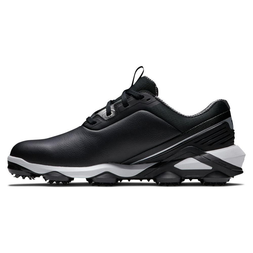 FootJoy Men's Tour Alpha Cleated Laced Golf Shoe (Previous Season) - Black/White/Silver