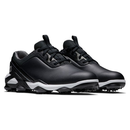 FootJoy Men's Tour Alpha Cleated Laced Golf Shoe (Previous Season) - Black/White/Silver