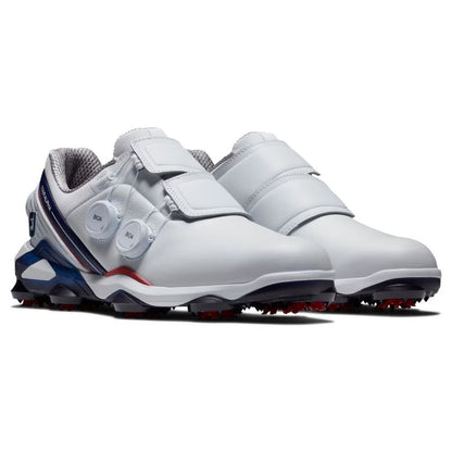 FootJoy Men's Tour Alpha Triple BOA Golf Shoes (Previous Season Style) - White/Red/Navy