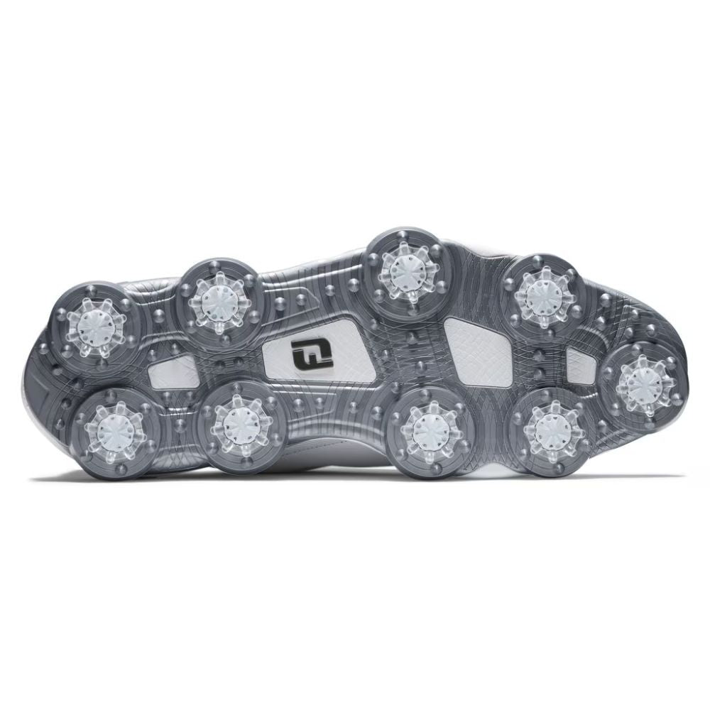 FootJoy Men's Tour Alpha Cleated Laced Golf Shoe (Previous Season) - White/White/Silver
