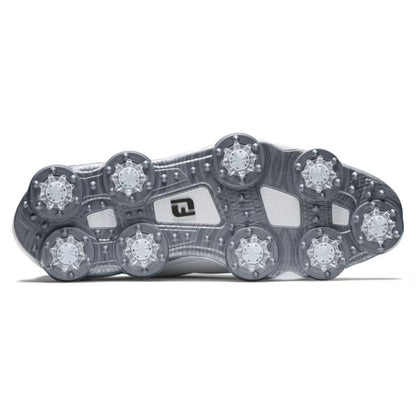FootJoy Men's Tour Alpha Cleated Laced Golf Shoe (Previous Season) - White/White/Silver