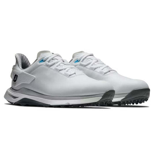 FootJoy Mens Pro/SLX Spikeless Laced Shoes - White/White/Gray (Previous Season Style)