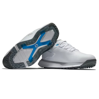 FootJoy Mens Pro/SLX Spikeless Laced Shoes - White/White/Gray (Previous Season Style)