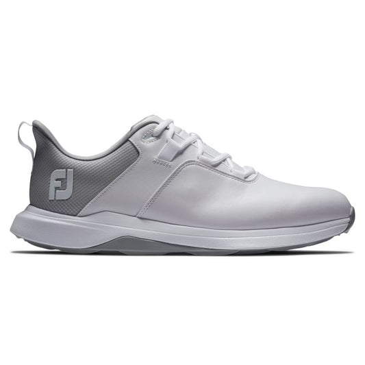 FootJoy Men's ProLite Spikeless Laced Golf Shoes - White/Grey - Previous Season Style