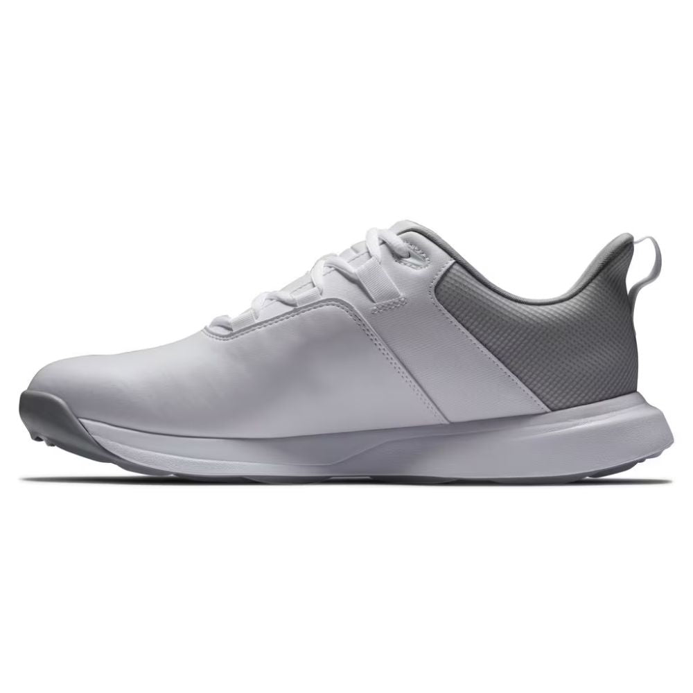 FootJoy Men's ProLite Spikeless Laced Golf Shoes - White/Grey - Previous Season Style