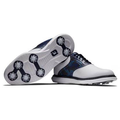 FootJoy FJ Traditions Golf Shoes White/Navy/Camo 57945 (Previous Season Style)