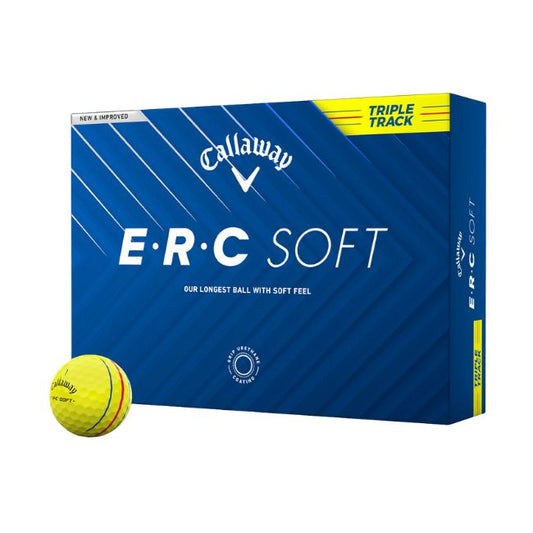 Callaway 2025 ERC Soft Triple Track Golf Balls Yellow - 1 Dozen