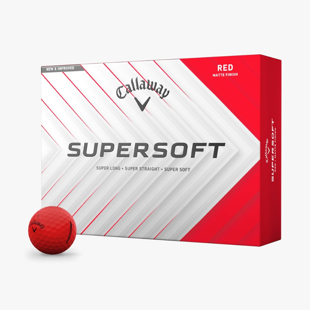 Callaway SuperSoft 2025 Red Golf Balls - 1 Dozen