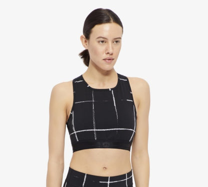 J. Lindeberg Alexis Printed Jersey Sports Bra Top
