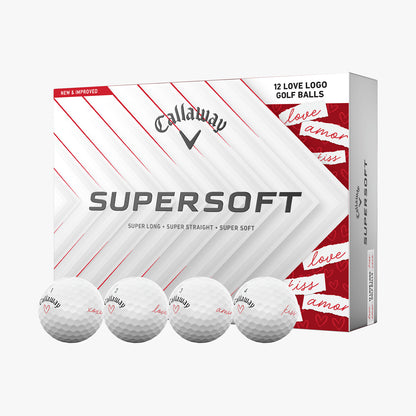 Callaway 2025 SuperSoft Valentine Golf Balls - 1 Dozen