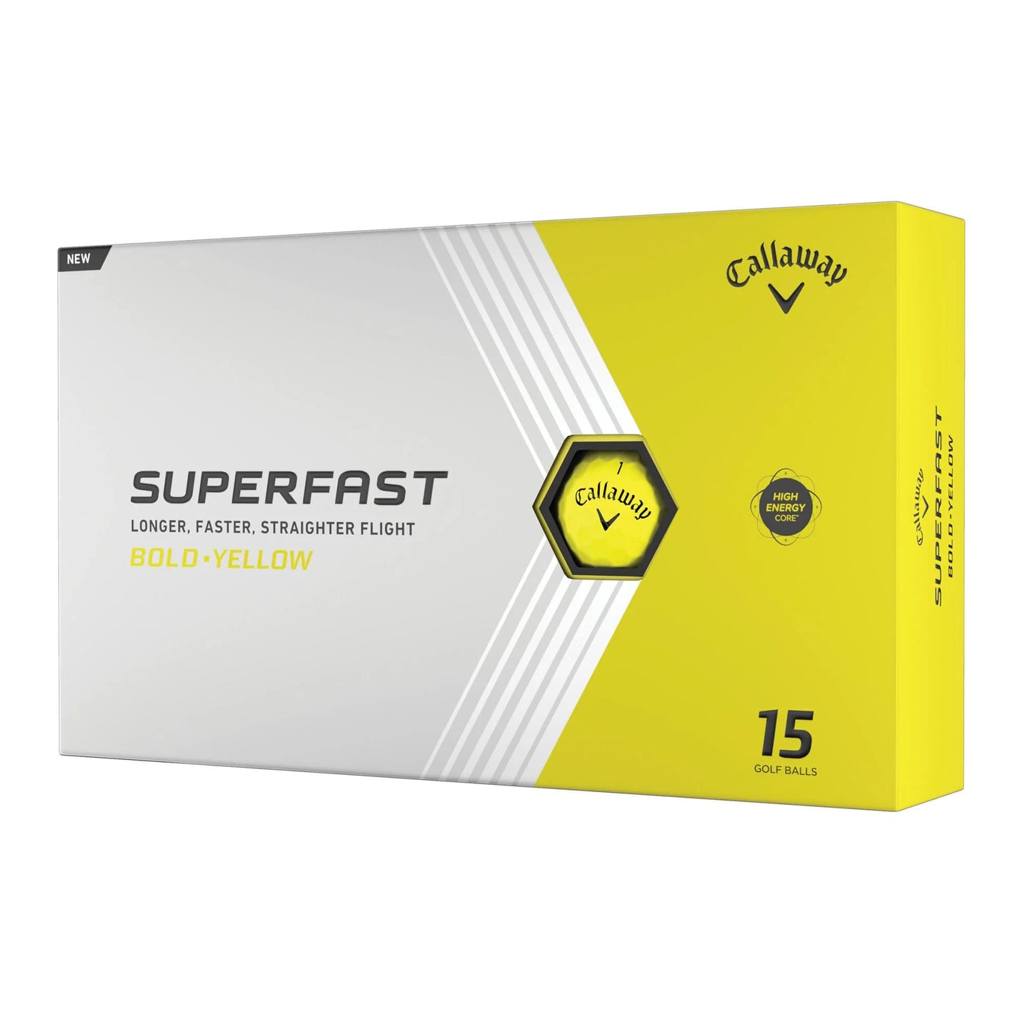 Callaway SuperFast Bold Yellow Golf Balls 2025 (15 Pack)
