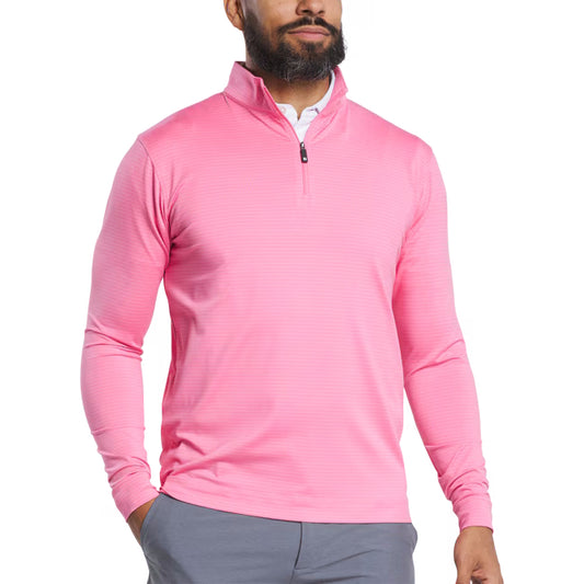 Footjoy Men's Shadow Stripe Quarter-Zip Mid-Layer Pullover