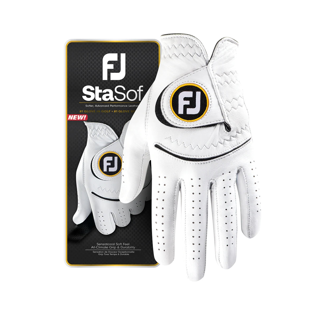 Footjoy Mens Stasof Golf Glove White