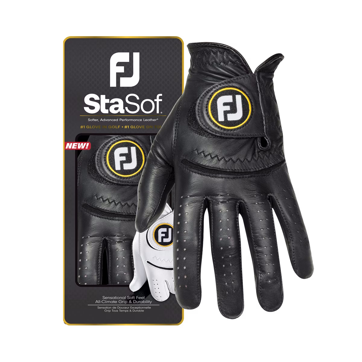 Footjoy Mens Stasof Golf Glove Black
