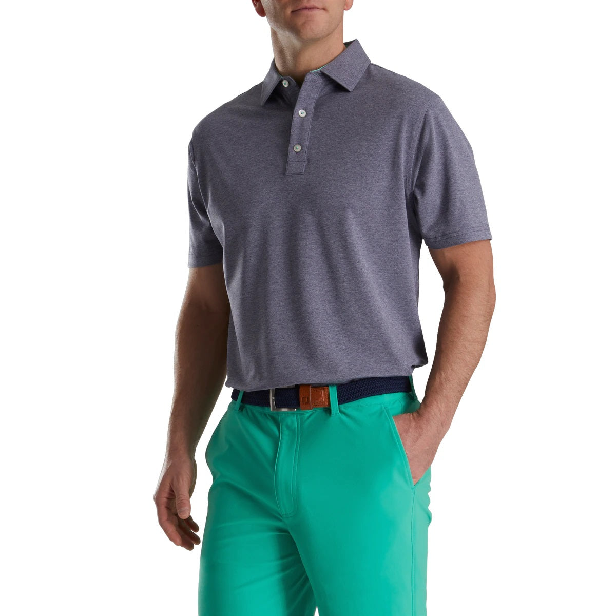 FootJoy Heather Stretch Pique Solid Mens Golf Polo (Previous Season Style)