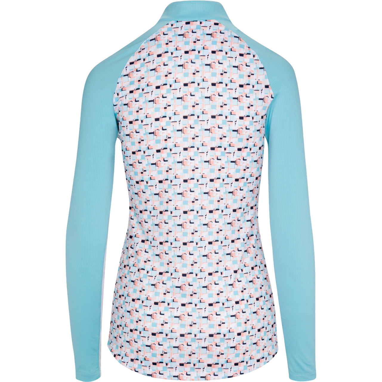 Greg Norman Women's Solar XP Prism Print 1/4 Zip Stretch Mock Pullover