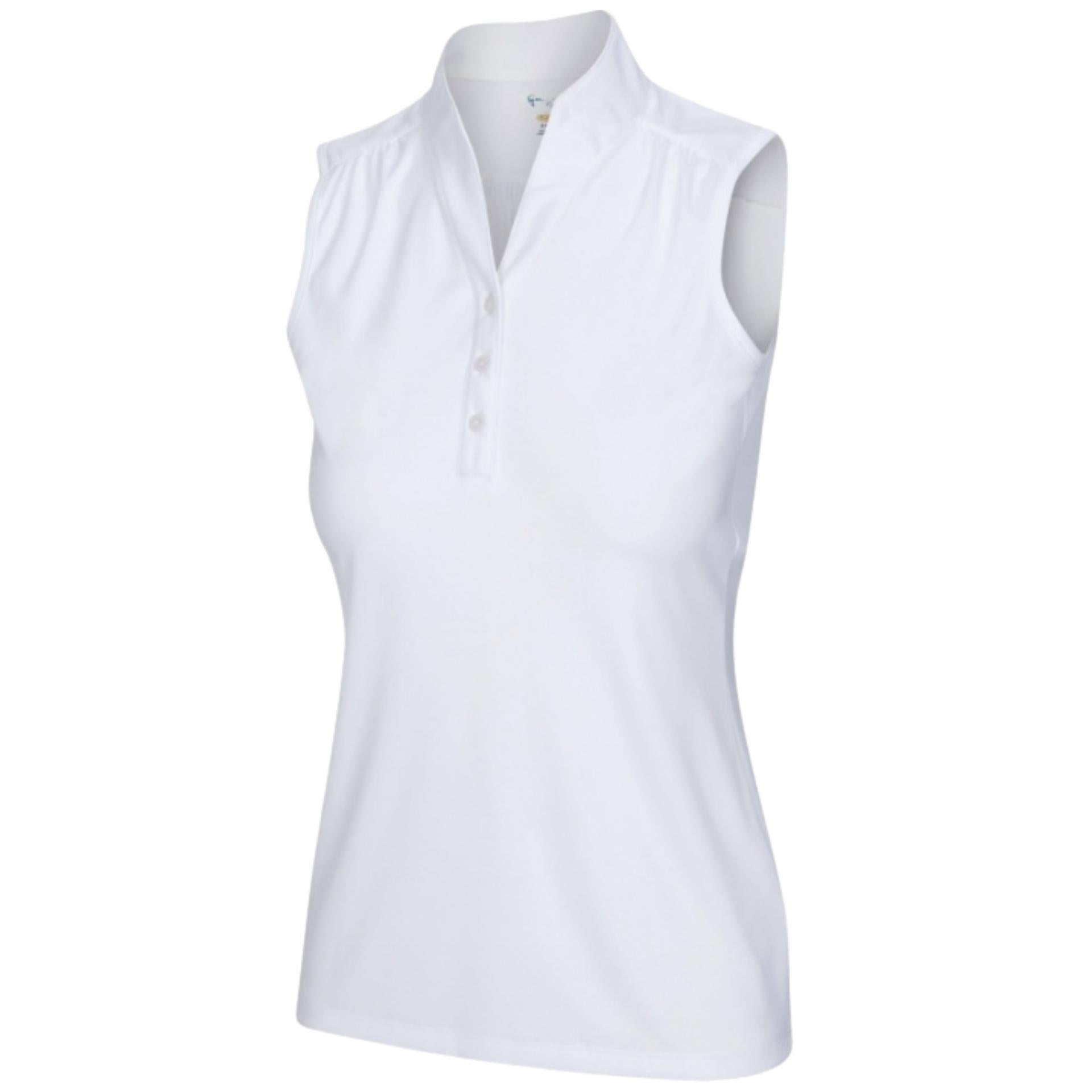 Greg Norman Women'sHeathered Dot Sleeveless Polo
